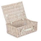 White Wash Empty Picnic Basket - Empty Picnic Baskets - British D'sire