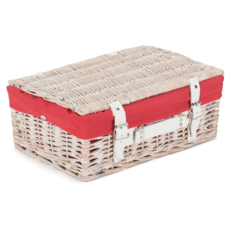 White Wash Empty Picnic Basket - Empty Picnic Baskets - British D'sire