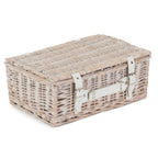 White Wash Empty Picnic Basket - Empty Picnic Baskets - British D'sire