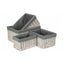 White Wash Grey Lined Open Storage Basket - Storage Baskets - British D'sire