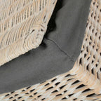 White Wash Steamed Cotton Lined Storage Basket - Storage Baskets - British D'sire