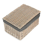 White Wash Steamed Cotton Lined Storage Basket - Storage Baskets - British D'sire
