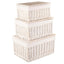 White Wash Steamed Cotton Lined Wicker Storage Basket - Storage Baskets - British D'sire