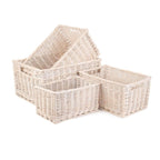 White Wash Storage Wicker Basket - Storage Baskets - British D'sire