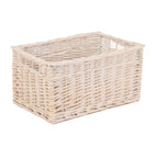 White Wash Storage Wicker Basket - Storage Baskets - British D'sire