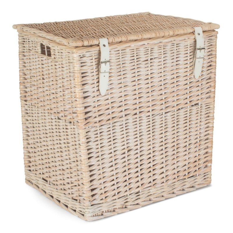 White Wash Vintner Storage Wicker Picnic Basket - Storage Baskets - British D'sire