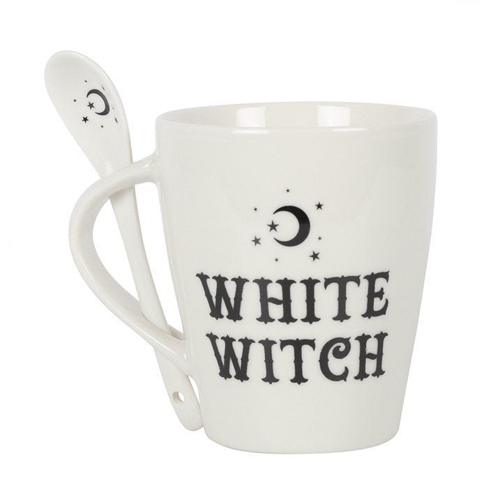 White Witch Mug and Spoon Set - British D'sire