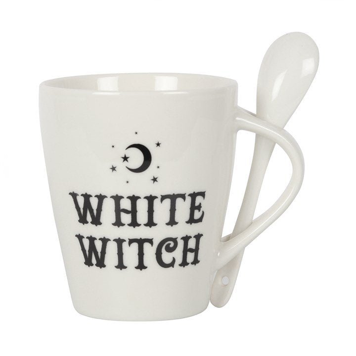 White Witch Mug and Spoon Set - British D'sire