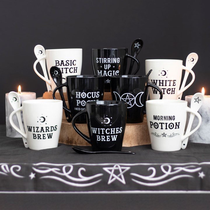 White Witch Mug and Spoon Set - British D'sire
