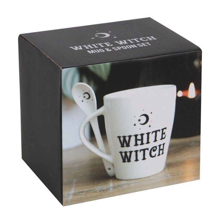 White Witch Mug and Spoon Set - British D'sire