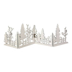 White Wooden Christmas Scene Display (18.5cm) - Christmas Decor - British D'sire