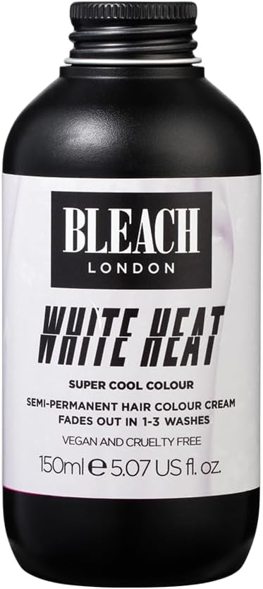BLEACH LONDON White Heat Colour - Semi-Permanent Hair Colour, Cool Neutral Blonde, Vegan, Cruelty Free, Temporary Hair Colour Cream, 150 ml Main image