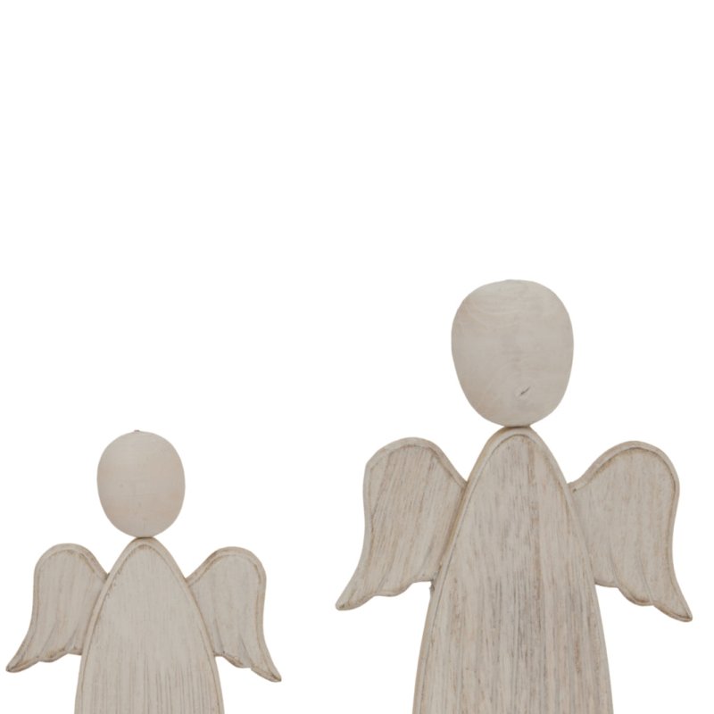 Whitewashed Rustic Angel Home Decor Ornament Decoration - Christmas Decor - British D'sire