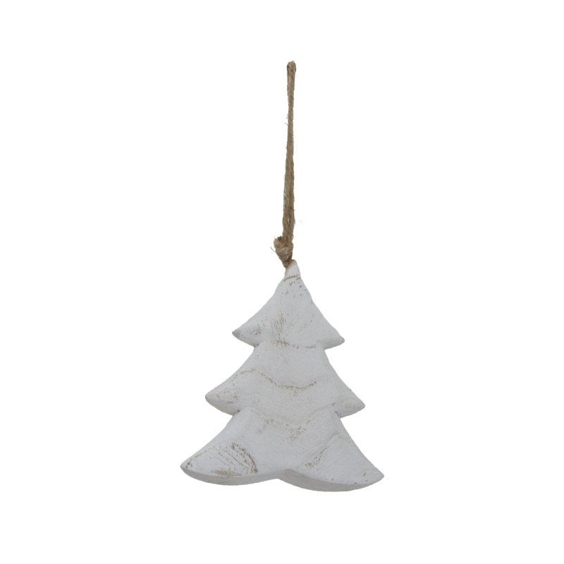 Whitewashed Rustic Hanging Tree - Christmas Decor - British D'sire