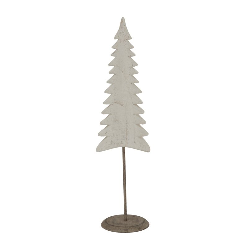 Whitewashed Tall Tree On Stand - Christmas Decor - British D'sire