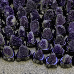 Wholesale raw purple geodes healing stones lucky natural quartz amethyst cluster crystal hole for home decor - Crystal Diamond - British D'sire