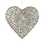Wicker Heart Wreath Grey Wash Finish - Home Decor & Furniture - British D'sire