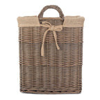 Wicker Rectangular Log Basket with Lining - Log Baskets - British D'sire