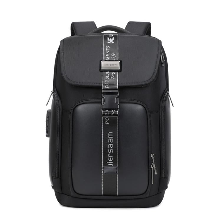 Wiersaam WY1200 Men Waterproof Anti - Theft Business Backpack Multiple Organizer Compartments(Black) - British D'sire Main image