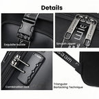 Wiersaam WY1200 Men Waterproof Anti - Theft Business Backpack Multiple Organizer Compartments(Black) - British D'sire