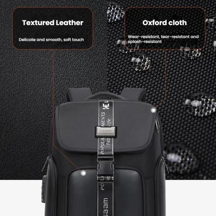 Wiersaam WY1200 Men Waterproof Anti - Theft Business Backpack Multiple Organizer Compartments(Black) - British D'sire