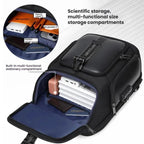 Wiersaam WY1200 Men Waterproof Anti - Theft Business Backpack Multiple Organizer Compartments(Black) - British D'sire