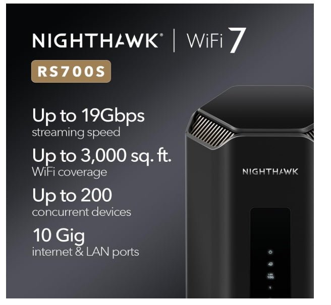 Rs Router 10gb Lazio RS700S WiFi 7 Tri-Band Router — BE19000, 10GbE Multi-Gig LAN ...