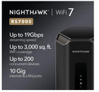 WiFi 7 Router Nighthawk Tri - Band WiFi 7 (RS700S) - security features, Wireless BE19000 speed (up to 19 Gbps) - 10gb Internet port - WiFi 7 Router - British D'sire
