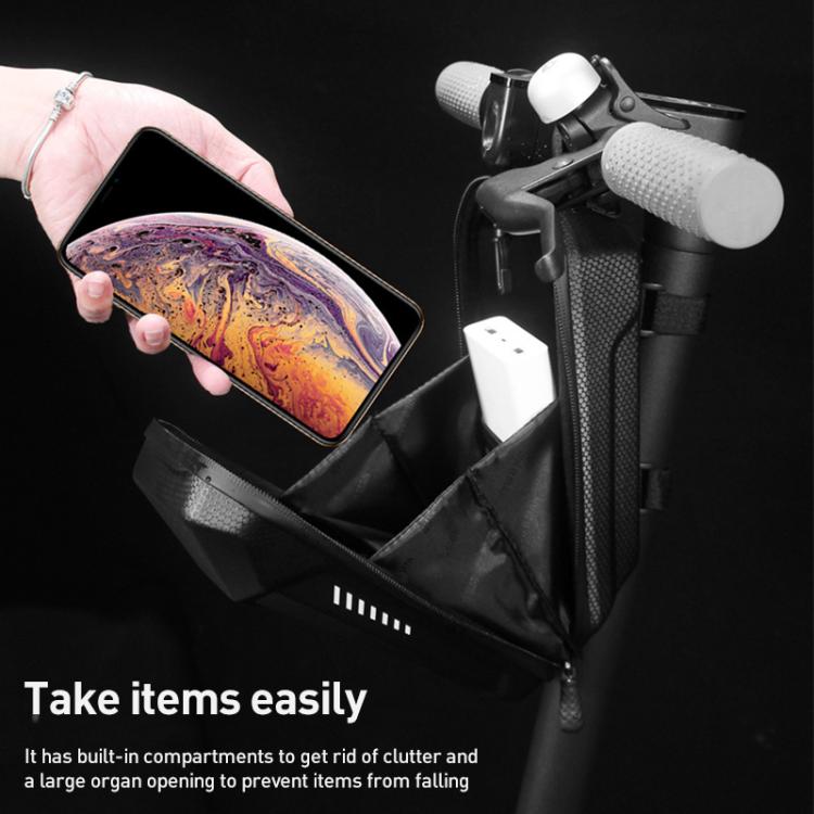 WILD MAN ES8 Electric Scooter EVA Hard Shell Handlebar Bag(Black) - British D'sire