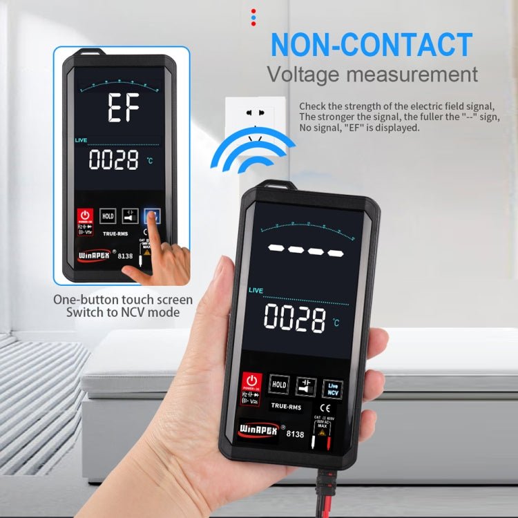WinAPEX Smart Touch Screen Digital Multimeter, Model:8138 - British D'sire