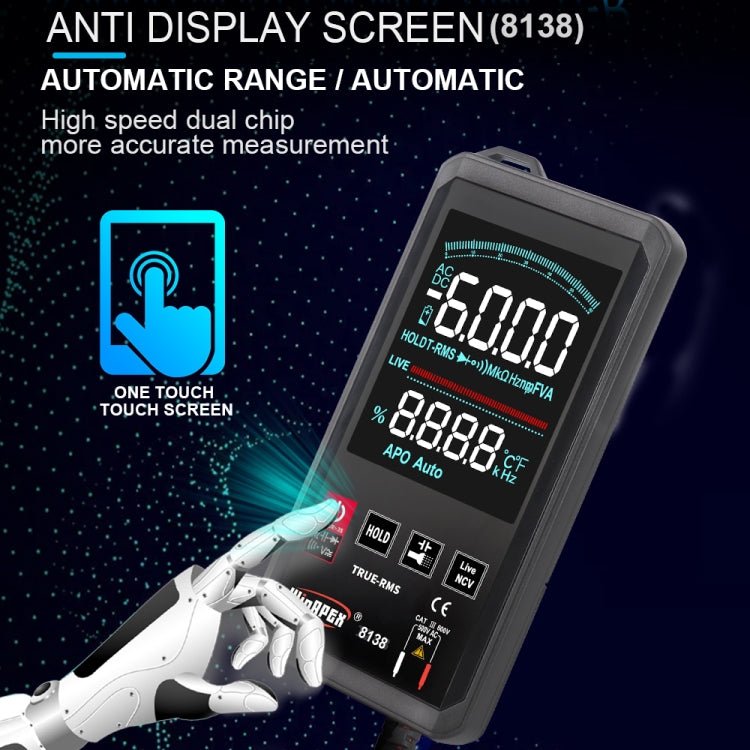 WinAPEX Smart Touch Screen Digital Multimeter, Model:8138 - British D'sire