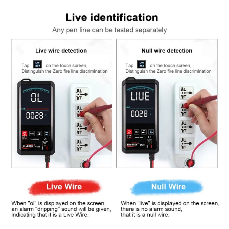 WinAPEX Smart Touch Screen Digital Multimeter, Model:8138 - British D'sire