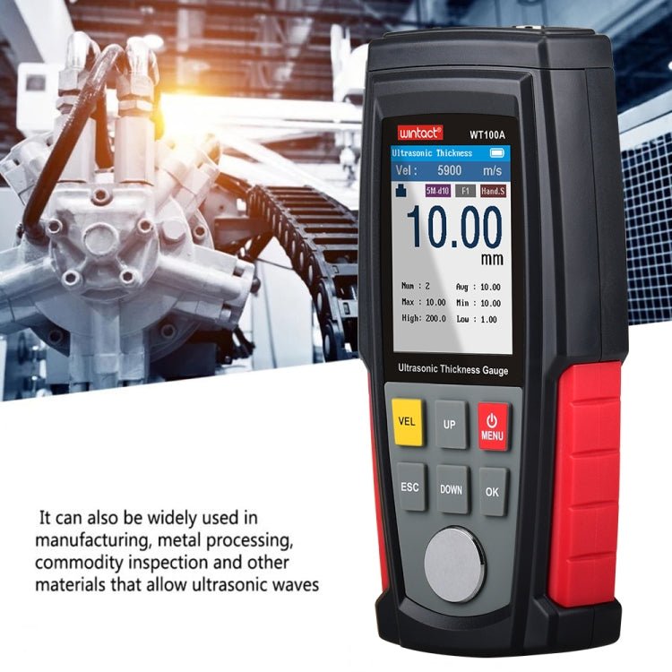 Wintact WT100A Digital Ultrasonic Thickness Gauge Meter Tester USB Charging Digital Thickness Metal Tester High Precision - British D'sire