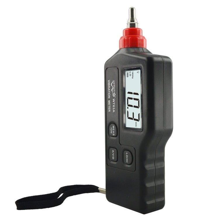 Wintact WT63A Vibration Meter Digital Tester Vibrometer Analyzer Acceleration Velocity(Black Red) - British D'sire