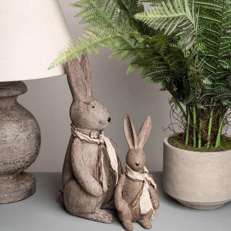 Winter Bunny Rabbit - Small Decorative Home Accessory - Figurines - British D'sire