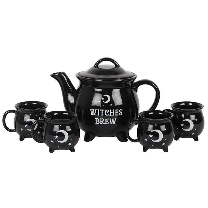 Witches Brew Ceramic Cauldron Tea Set - British D'sire