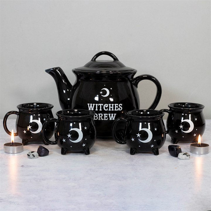Witches Brew Ceramic Cauldron Tea Set - British D'sire