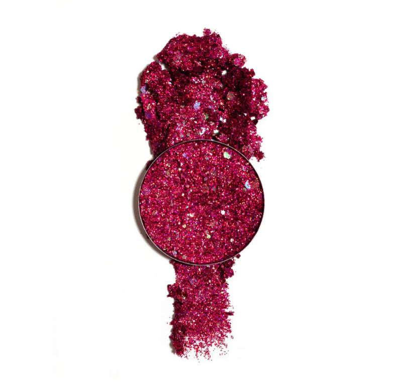 With Love Cosmetics Crushed Diamonds Pressed Glitter - Hot Pink - Body Glitter - British D'sire