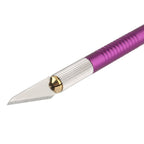 WLXY - 9310, WLXY Tool Precision Knife with Replaceable Blade for Mat Carving / Scoring / Trimming, OAL: 145mm, Size: 121mm x 6mm Diameter(Purple) - British D'sire