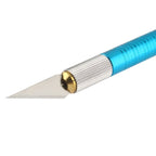 WLXY - 9311, WLXY Tool Precision Knife with Replaceable Blade for Mat Cutting / Model Making / Etching / Carving / Scoring / Trimming, OAL: 145mm, Size: 121mm x 10mm Diameter(Blue) - British D'sire