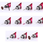 WLXY WL - 320 Mini Electric Grinder with Speed Regulation, 110V - 240V, Suitable Drill Chuck: 0.3mm - 4.0mm, US Plug(Magenta) - British D'sire