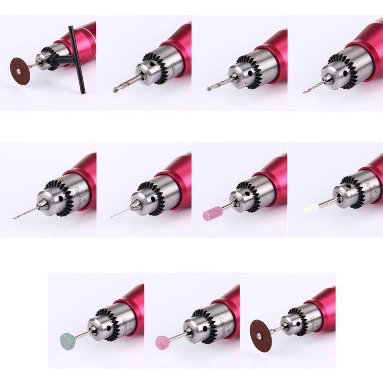 WLXY WL - 320 Mini Electric Grinder with Speed Regulation, 110V - 240V, Suitable Drill Chuck: 0.3mm - 4.0mm, US Plug(Magenta) - British D'sire