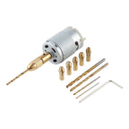 WLXY WL - DIY001 Mini DIY Brass Electric Drill Chucks Drill Bits Set DC - 12V Motor - British D'sire