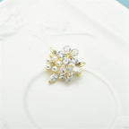 Women Brooch Pins Ladies Fashion Accessories Elegant Crystal Flower Pearl Flower Brooch Party Brooch Flower Shaped Brooch Fashion Brooches - Brooches & Pins - British D'sire
