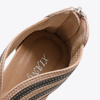 Women Summer Slope Heel Sandals Fashion Bohemian Style Fish Mouth Shoes, Size: 42(Black) - British D'sire