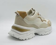 Women's C8975 Chunky Sole Lace Up Trainers - Trainers - British D'sire