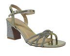 Women's Crossover Diamante Strappy Ankle Strap Shoes - Heels - British D'sire