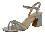 Women's Crossover Diamante Strappy Ankle Strap Shoes - Heels - British D'sire