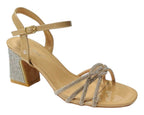 Women's Crossover Diamante Strappy Ankle Strap Shoes - Heels - British D'sire