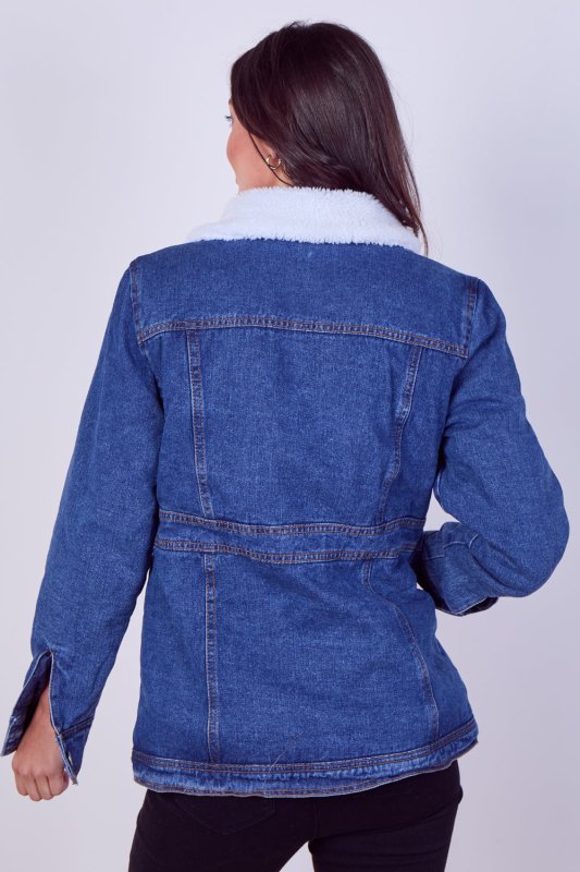 Women's Denim Sherpa Jacket – Fleece Lined Denim Jacket - British D'sire